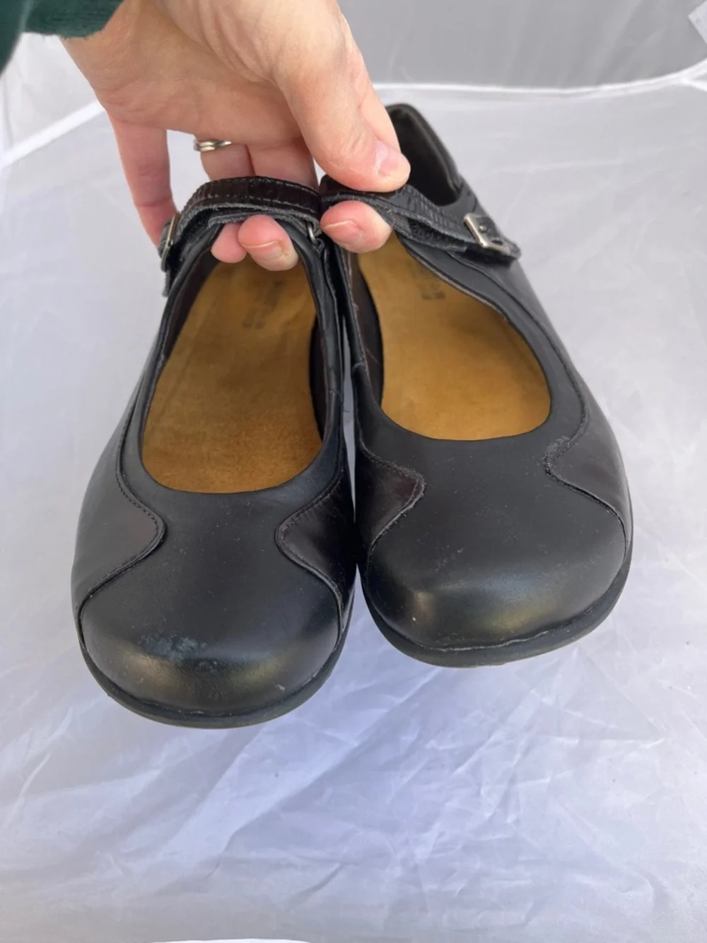 Naot Dashing Leather Mary Jane Low Heel with Buckle Strap - Size 8-8.5 / 39